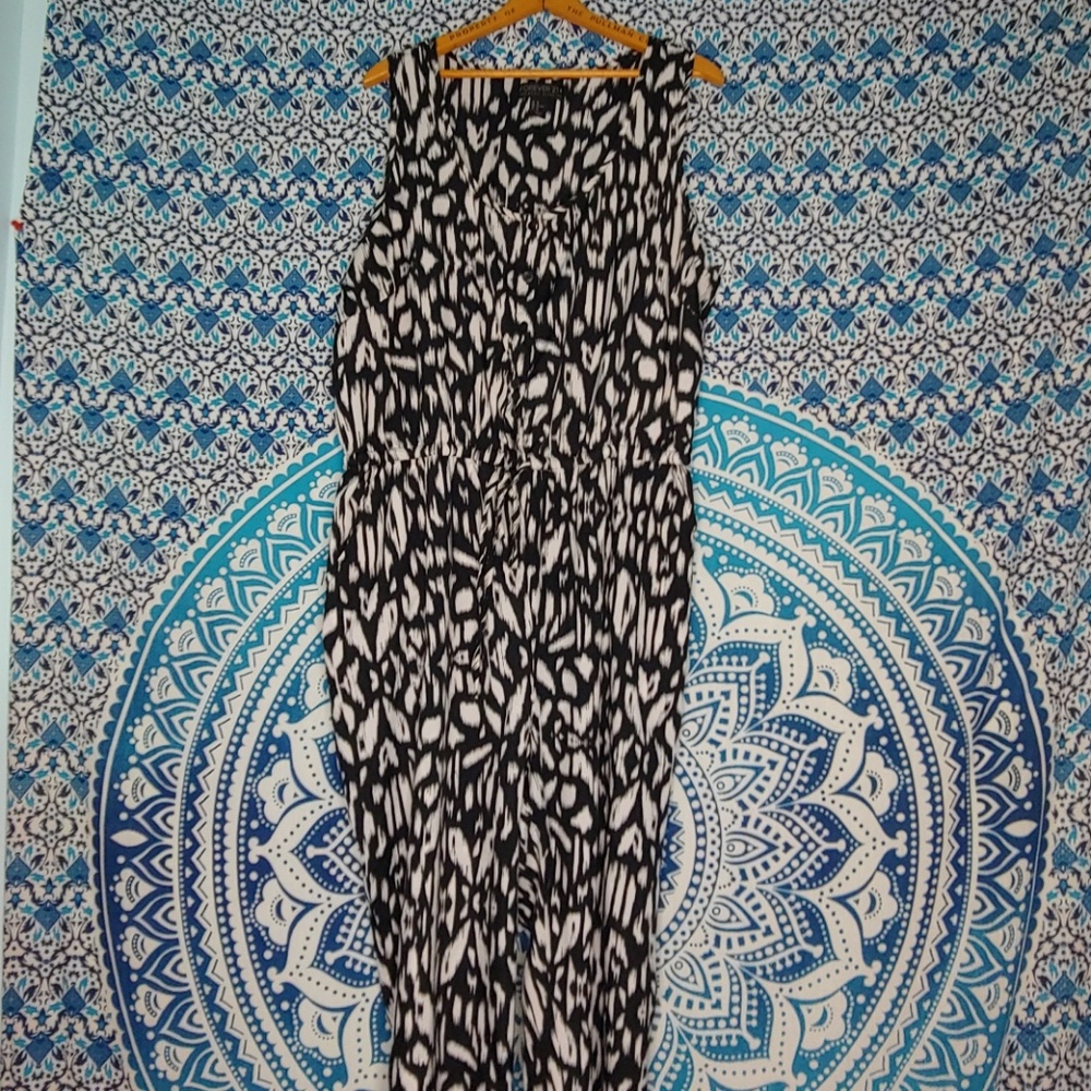 Black and white romper